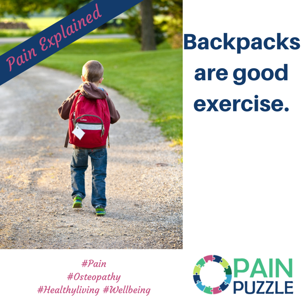 Backpacks are good exercise